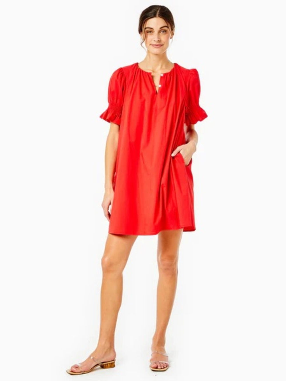 Addison Bay NWT Red Cotton Poplin Newport Dress